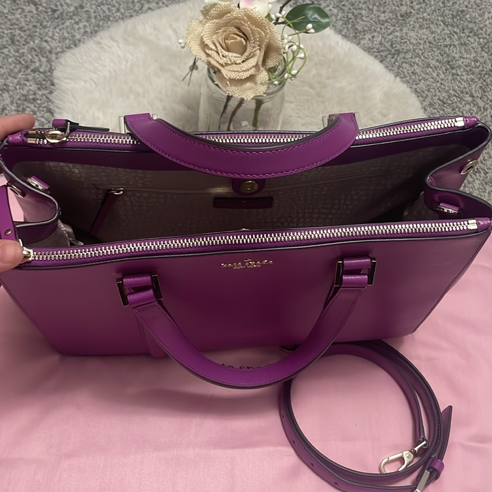✨NWOT Kate Spade Newbury Lane Loden Veryberry purple handbag✨ - Picture 3 of 13